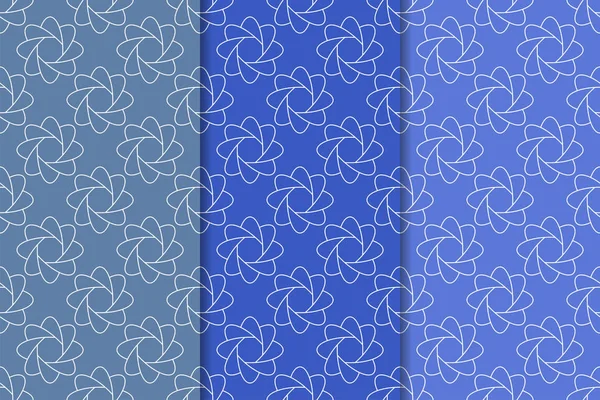 Çiçek süsler kümesi. Mavi dikey Dikişsiz desen. Duvar kağıdı arka plan