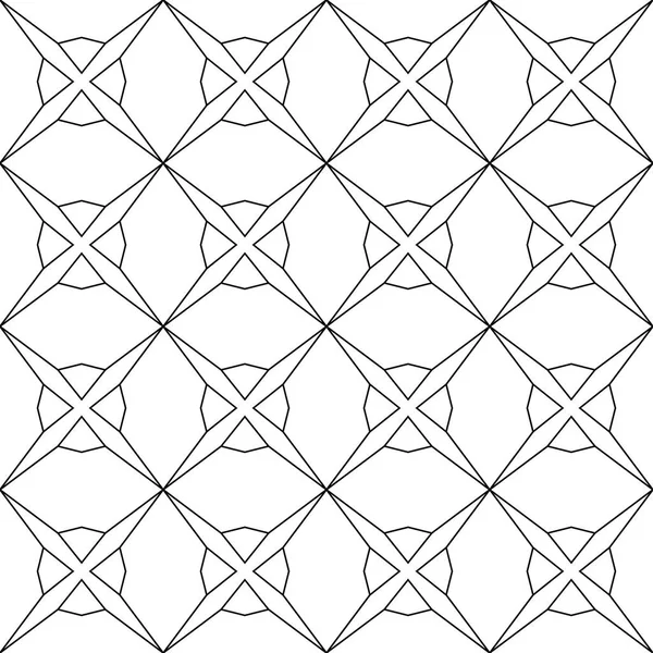 Ornamento Geometrico Bianco Nero Modello Senza Cuciture Web Tessile Sfondi — Vettoriale Stock