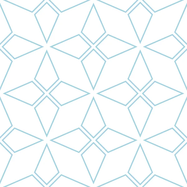 几何装饰品 Web 纺织品和墙纸的白色和蓝色无缝图案 — 图库矢量图片