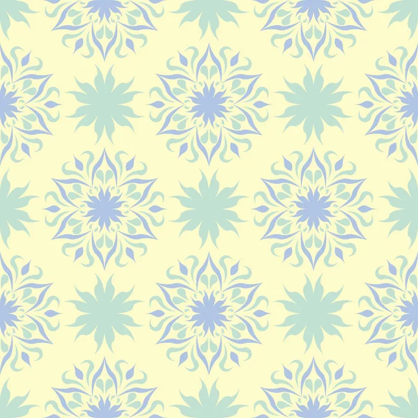 Çiçek bej seamless modeli. Bej renkli arka plan duvar kağıtları, Tekstil ve kumaş için mavi ve yeşil ışık çiçek tasarımları ile