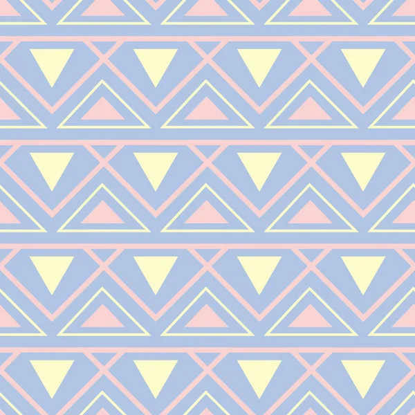기하학적 패턴으로 배경입니다 핑크와 베이지색 벽지에 파란색 — 스톡 벡터