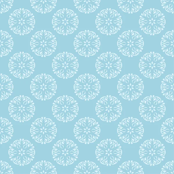 Beyaz ve mavi çiçek desenli. Tekstil ve duvar kağıtları için sorunsuz süsleme