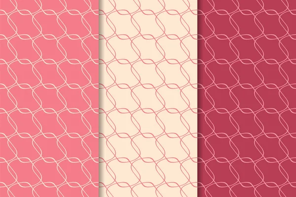 Web, Tekstil ve duvar kağıtları için dikey Dikişsiz desen kiraz kırmızı geometrik dizi