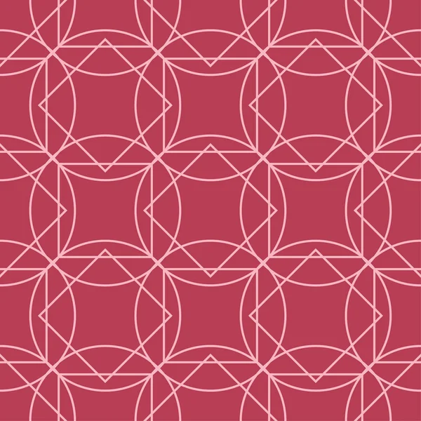 Kırmızı ve soluk pembe geometrik süsleme. Web, Tekstil ve duvar kağıtları için seamless modeli