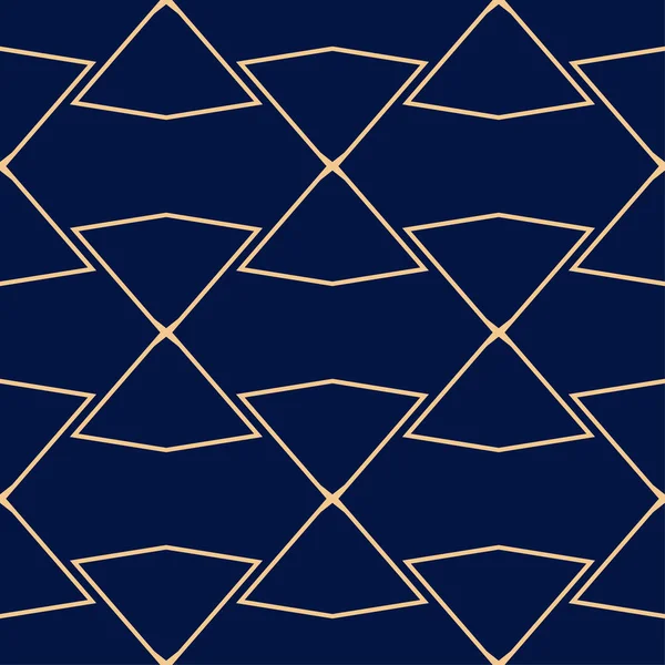 Altın mavi geometrik süsleme. Web, Tekstil ve duvar kağıtları için seamless modeli