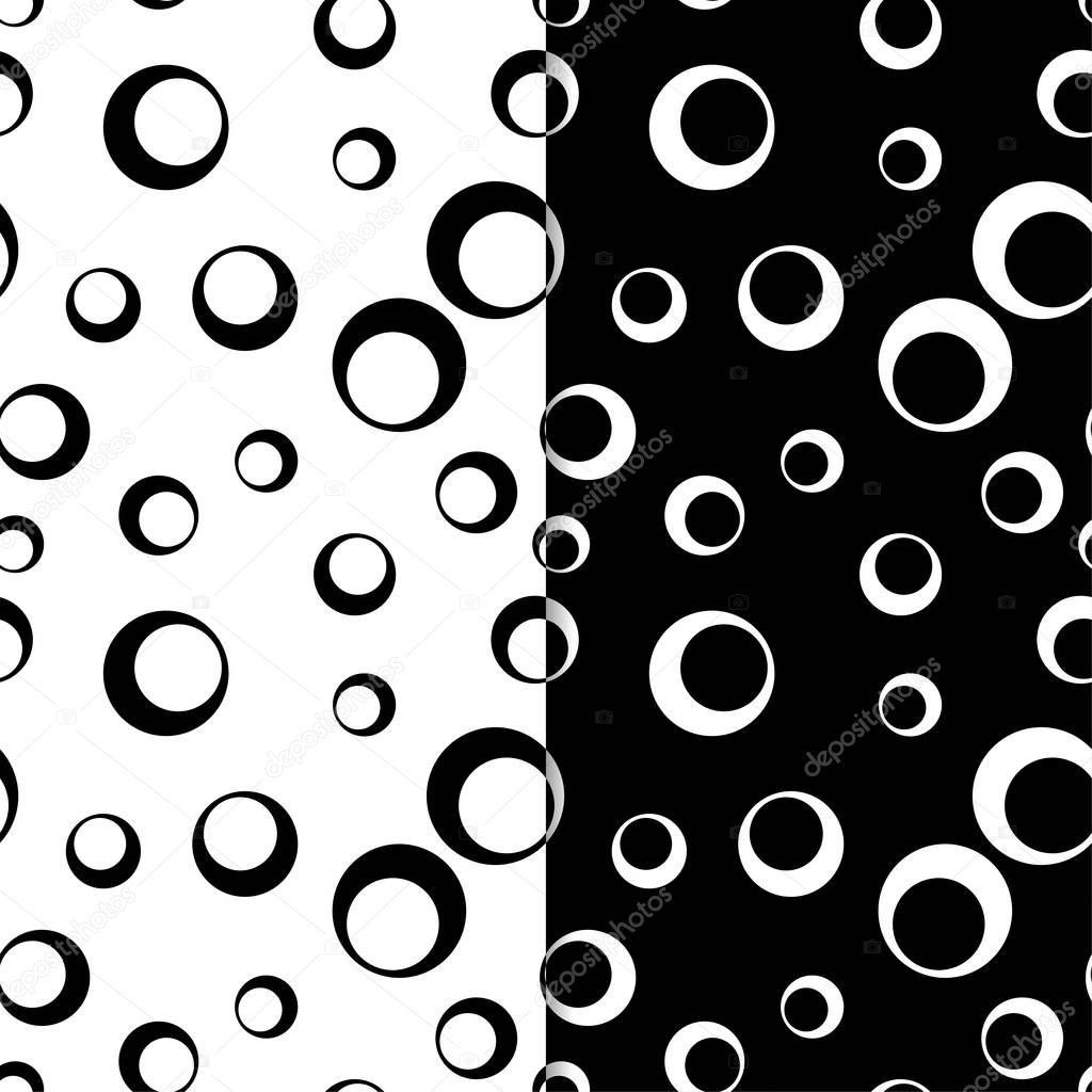 Black and white geometric prints. Set of seamless patterns for web, textile and wallpapers