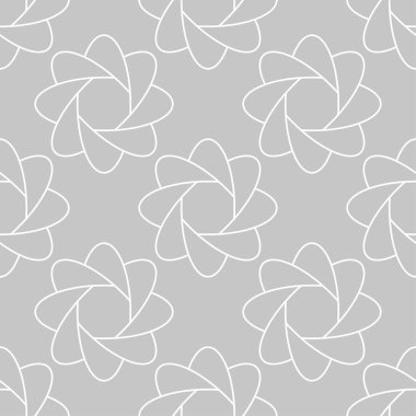 Gri arka plan üzerinde beyaz çiçek süsleme. Tekstil ve duvar kağıtları için seamless modeli