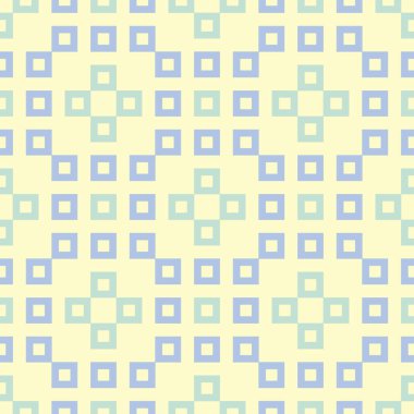 Bej mavi ve yeşil geometrik seamless modeli. Duvar kağıtları, Tekstil ve kumaş için