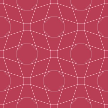 Kırmızı geometrik süsleme. Web, Tekstil ve duvar kağıtları için seamless modeli
