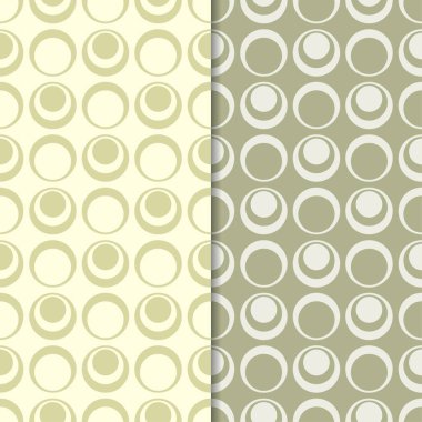 Zeytin yeşili geometrik süsler. Web, Tekstil ve duvar kağıtları için dikişsiz desen seti