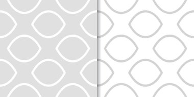Işık gri geometrik süsler. Web, Tekstil ve duvar kağıtları için dikişsiz desen seti