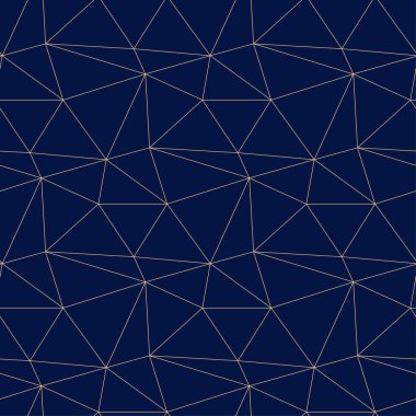 Altın mavi geometrik süsleme. Web, Tekstil ve duvar kağıtları için seamless modeli