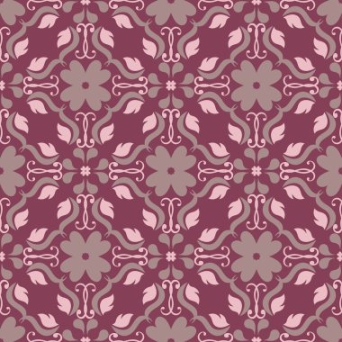 Sorunsuz arka plan. Çiçek mor kırmızı desenli duvar kağıtları, Tekstil ve kumaş için