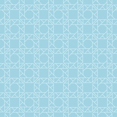 Hafif mavi geometrik süsleme. Web, Tekstil ve duvar kağıtları için seamless modeli