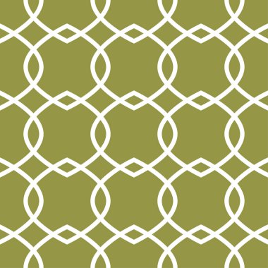 Zeytin yeşili ve beyaz geometrik süsleme. Web, Tekstil ve duvar kağıtları için seamless modeli
