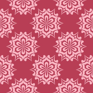 Kırmızı çiçek sorunsuz arka plan. Tekstil ve duvar kağıtları için dekoratif desen