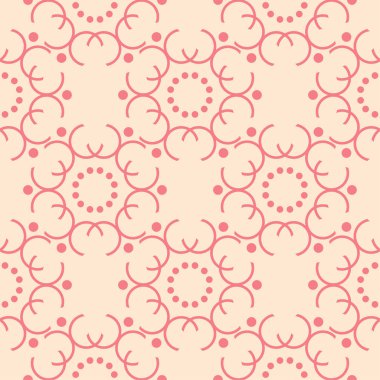 Kırmızı ve bej geometrik seamless modeli web, Tekstil ve duvar kağıtları için