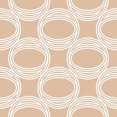 Bej ve beyaz geometrik süsleme. Web, Tekstil ve duvar kağıtları için seamless modeli