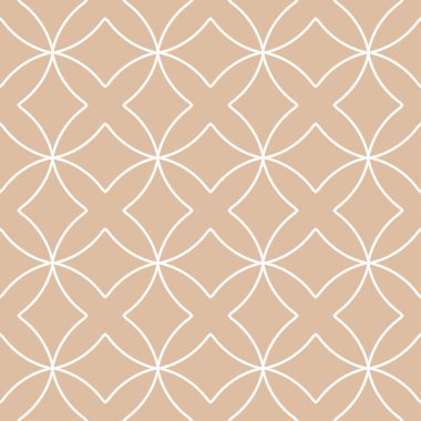 Bej ve beyaz geometrik yazdırın. Web, Tekstil ve duvar kağıtları için seamless modeli