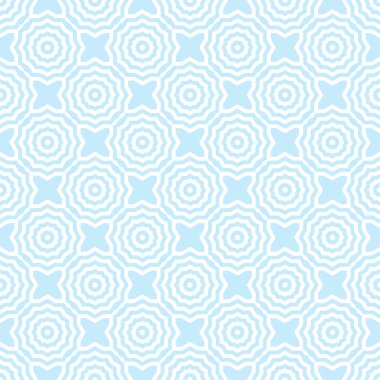 Geometrik mavi ve beyaz soyut seamless modeli. Arka plan için duvar kağıdı, tekstil