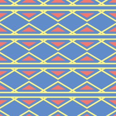 Geometrik arka plan. Mavi seamless modeli