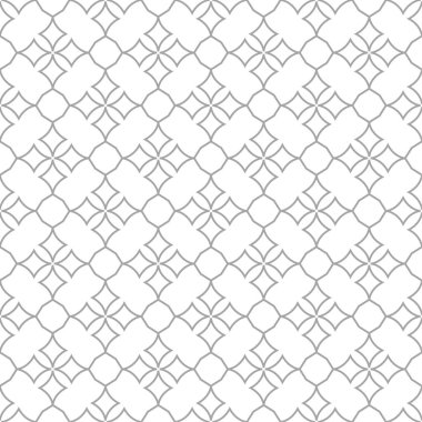 Beyaz arka planda gri geometrik süsleme. Web, Tekstil ve duvar kağıtları için seamless modeli