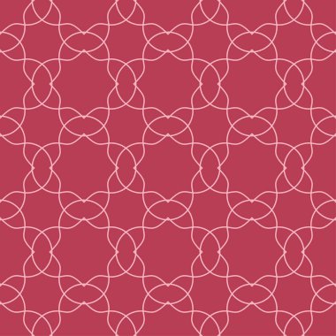 Kırmızı ve soluk pembe geometrik süsleme. Web, Tekstil ve duvar kağıtları için seamless modeli