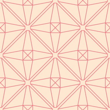 Kırmızı ve bej geometrik yazdırın. Web, Tekstil ve duvar kağıtları için seamless modeli