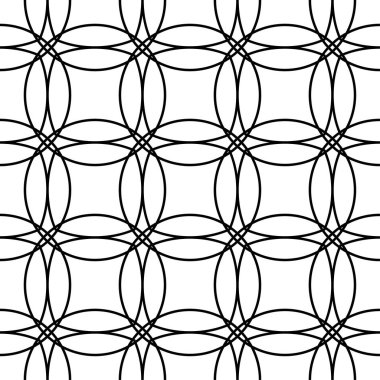 Siyah ve beyaz geometrik süsleme. Web, Tekstil ve duvar kağıtları için seamless modeli