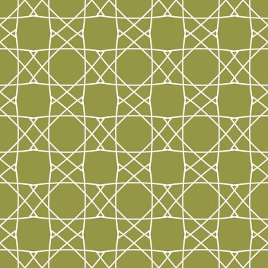 Zeytin yeşili ve beyaz geometrik süsleme. Web, Tekstil ve duvar kağıtları için seamless modeli