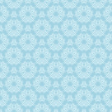 Beyaz ve mavi çiçek desenli. Tekstil ve duvar kağıtları için sorunsuz süsleme