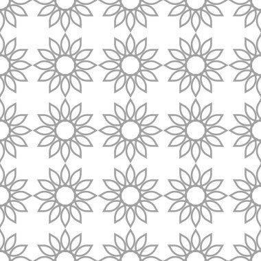 Işık gri geometrik süsleme. Web, Tekstil ve duvar kağıtları için seamless modeli