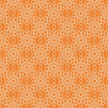 Turuncu geometrik süsleme. Web, Tekstil ve duvar kağıtları için seamless modeli
