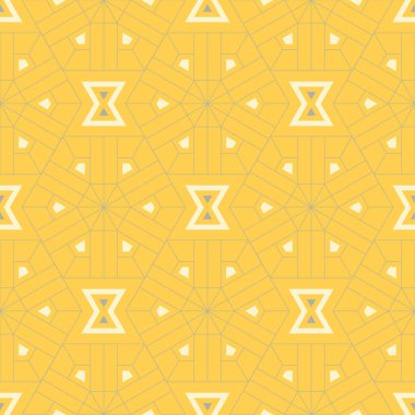 Geometrik seamless modeli. Sarı gri ve beyaz renkli arka plan duvar kağıtları, Tekstil ve kumaş için