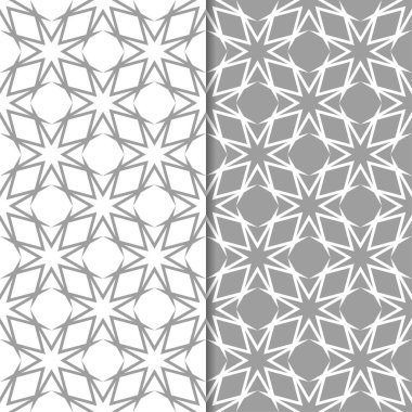 Gri ve beyaz geometrik Dikişsiz desen web, Tekstil ve duvar kağıtları için