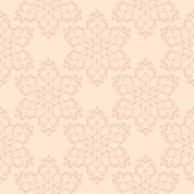 Kırmızı ve bej çiçek seamless modeli