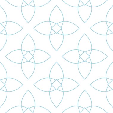 Beyaz ve mavi geometrik süsleme. Web, Tekstil ve duvar kağıtları için seamless modeli