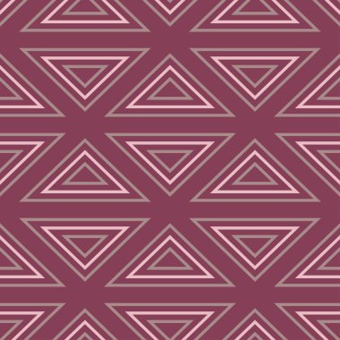 Geometrik öğelerle seamless modeli. Kumaşlar, duvar kağıtları ve Tekstil için koyu kırmızı arka plan