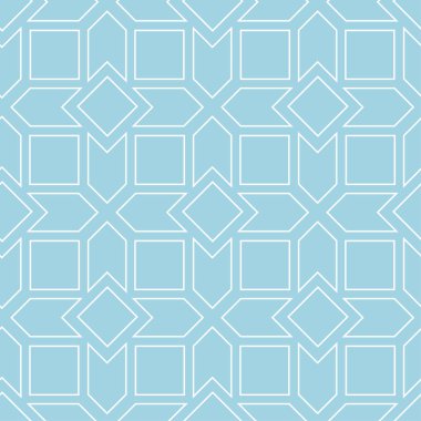 Soluk mavi geometrik baskı. Web, Tekstil ve duvar kağıtları için seamless modeli