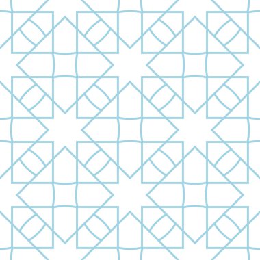 Beyaz ve lacivert geometrik süsleme. Web, Tekstil ve duvar kağıtları için seamless modeli