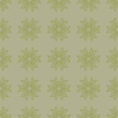 Zeytin yeşili çiçek süsleme. Tekstil ve duvar kağıtları için seamless modeli