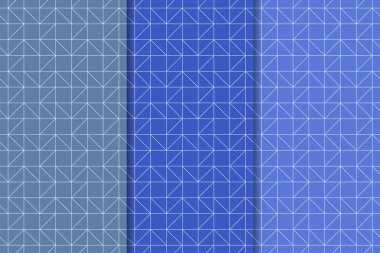 Mavi geometrik Dikişsiz desen