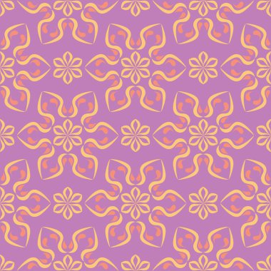 Çiçek seamless modeli. Tekstil ve duvar kağıtları için renkli tasarımı ile parlak mor arka plan