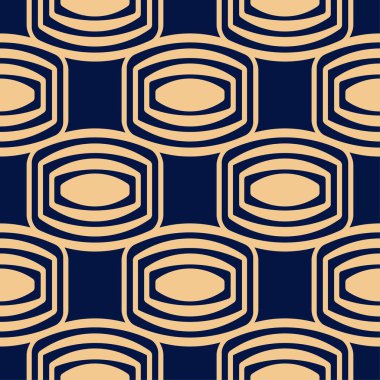 Altın mavi geometrik süsleme. Web, Tekstil ve duvar kağıtları için seamless modeli