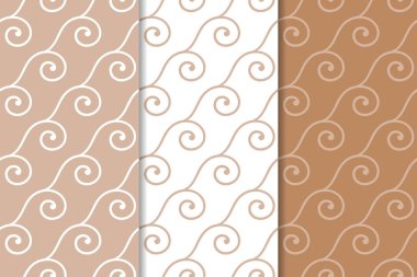 Kahverengi ve beyaz geometrik Dikişsiz desen web, Tekstil ve duvar kağıtları için