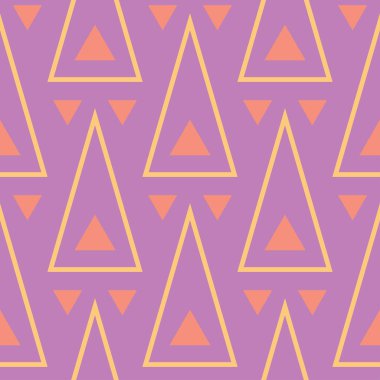 Geometrik sorunsuz arka plan. Bright öğeleri için duvar kağıtları, Tekstil ve kumaş mor arka plan üzerinde renkli