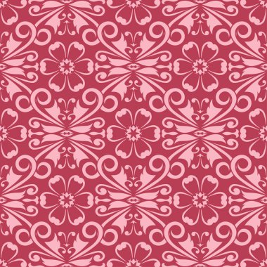 Kiraz pembe çiçek süsleme. Tekstil ve duvar kağıtları için seamless modeli