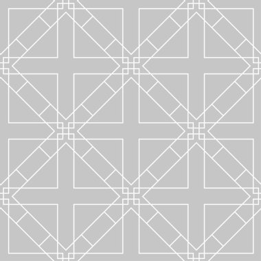 Gri ve beyaz geometrik süsleme. Web, Tekstil ve duvar kağıtları için seamless modeli