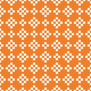 Turuncu geometrik süsleme. Web, Tekstil ve duvar kağıtları için seamless modeli