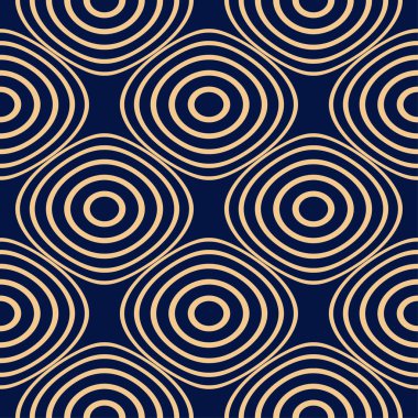 Altın mavi geometrik süsleme. Web, Tekstil ve duvar kağıtları için seamless modeli